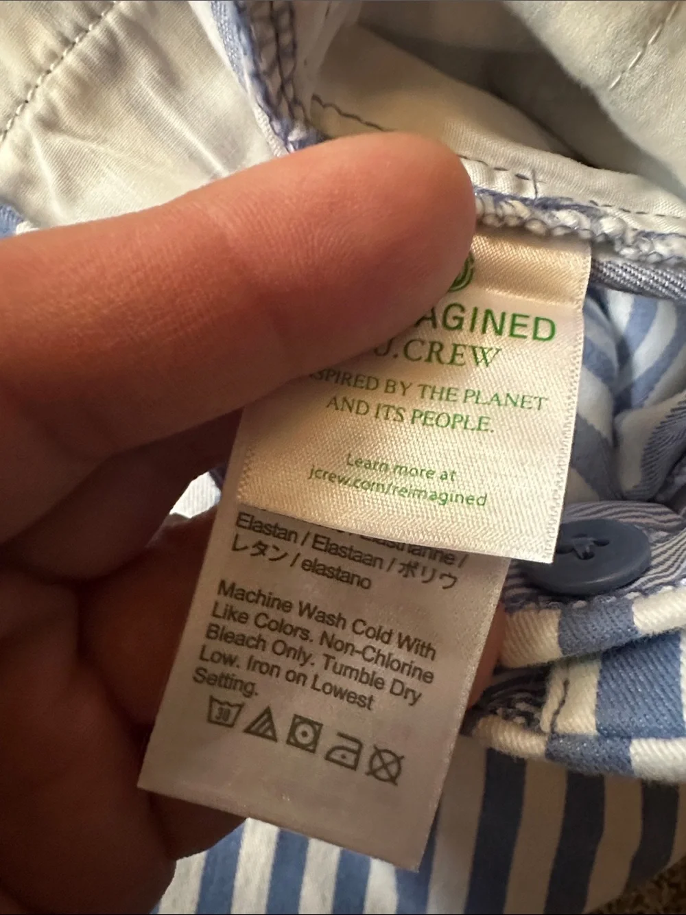 J.Crew New Blue & White Striped Women’s Shorts - Tailored